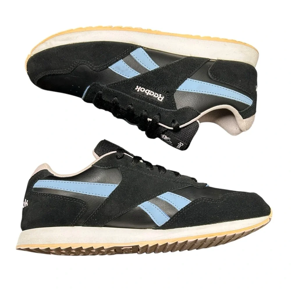 Reebok Classic Leather Retro Sneakers Black‎ Blue Pink Cream Women’s 9
